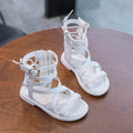 Children'S Baby Fashion Little Girl Princess Sandals High Tube Toe Shoes