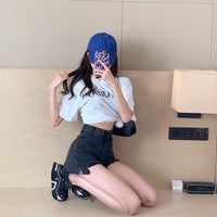 Ripped Raw Edge Jeans Women'S Summer Thin Hot Pants