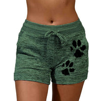 Foreign Trade Women'S Printed Bottoming Shorts Yoga Pants Leisure Sports Waist Elastic Shorts