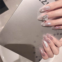 Spar Cat Eye Long Round Head Zircon Butterfly Nail Art Finished