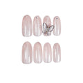 Spar Cat Eye Long Round Head Zircon Butterfly Nail Art Finished