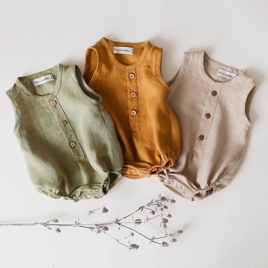 Baby'S Climbing Suit, Newborn'S Clothes, Baby'S Clothes, Cotton Hemp Kha Clothes, Boys' One-Piece Clothes