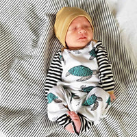 Long-Sleeved Turtle Print Romper Jumpsuit