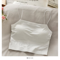 Pure Color Sling Vest Women Spring And Summer With A Chest Pad Tube Top Tide