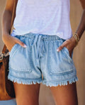 Nuovo Arrivo Casual Estate Vendita Calda Tasca Jeans Denim Donna Pantaloncini Alta Nappa Fasciatura Jeans Corti Sexy