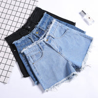 Denim Shorts Women's Summer  Korean Version Of Loose Wide-Legged Wild Thin High-Waisted Hot Pants