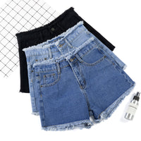 Denim Shorts Women's Summer  Korean Version Of Loose Wide-Legged Wild Thin High-Waisted Hot Pants