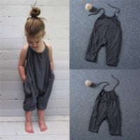 Girls Jumpsuits Summer Baby Girl Solid Overalls Soft Girls Fashion Leotard Outfit Clothes