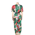 Women's V-neck Short-sleeved Jumpsuit