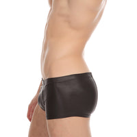 Men'S Stage Boxer Panties Sexy Men'S Imitation Leather Panties Patent Leather Boxer Panties