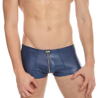 Men'S Stage Boxer Panties Sexy Men'S Imitation Leather Panties Patent Leather Boxer Panties