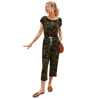 Summer New Fashion Temperament Casual Jumpsuit Cropped Trousers