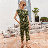 Summer New Fashion Temperament Casual Jumpsuit Cropped Trousers