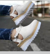 European And American Large Size Women'S Shoes 35-43 Cross-Border Platform Buckle