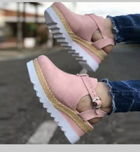 European And American Large Size Women'S Shoes 35-43 Cross-Border Platform Buckle