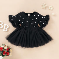 Western Polka Dot Bouffant Net Gauze Skirt Female Baby Fashion