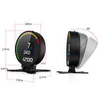 Car OBD Smart Digital Meter HUD P15 Auxiliary Instrument Speedometer Head-Up Instrument