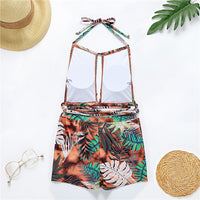 Swimsuit New Multi-rope Cross Bikini Amazon Europe and America Boxer Swimsuit High Waist