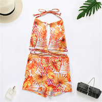 Swimsuit New Multi-rope Cross Bikini Amazon Europe and America Boxer Swimsuit High Waist
