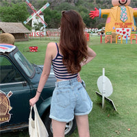 Students Leisure A Word Show Thin Joker Bf Hyuna Wind Wide Leg Hot Pants Tide