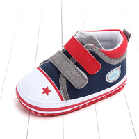 New Color Matching Casual Velcro Soft Sole Baby Canvas Shoes Baby Shoes