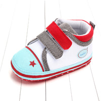 New Color Matching Casual Velcro Soft Sole Baby Canvas Shoes Baby Shoes