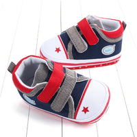 New Color Matching Casual Velcro Soft Sole Baby Canvas Shoes Baby Shoes