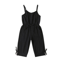 New Girls Summer Suspenders Jumpsuit Solid Color
