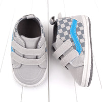 Fashion Cute Spring And Autumn 0-1 Year Old Lattice Double Velcro Soft Sole Baby Shoes