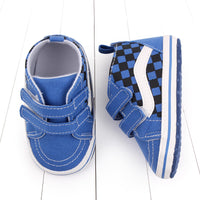 Fashion Cute Spring And Autumn 0-1 Year Old Lattice Double Velcro Soft Sole Baby Shoes