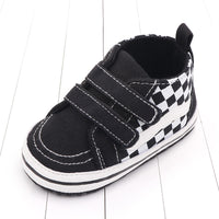 Fashion Cute Spring And Autumn 0-1 Year Old Lattice Double Velcro Soft Sole Baby Shoes