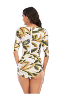 One-piece Long-sleeved Surfing Suit Sunscreen Female Swimsuit Hot Spring Diving Suit Sexy Swimsuit
