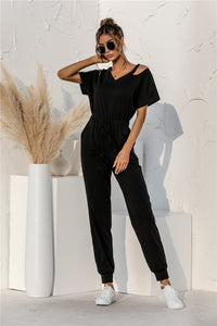 Summer New Style Off The Shoulder V Neck Jumpsuit
