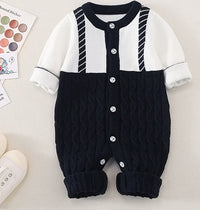Sleeve Casual Green Spring And Autumn Warm Single-Breasted Jumpsuit