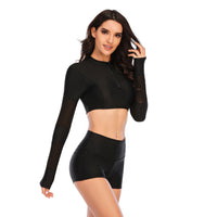 Split Long-sleeved Surfing Suit Sunscreen Female Swimsuit Hot Spring Diving Suit Sexy Swimsuit Ornihua 2208