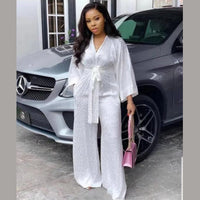 Fashion Wide-Leg High-Waist Casual Jumpsuit