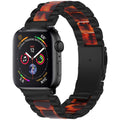 Metal Stainless Steel Resin Three Beads Watch Steel Band