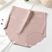 Traceless Briefs For Ladies Comfortable Ice Silk High Waist Cotton Crotch Briefs
