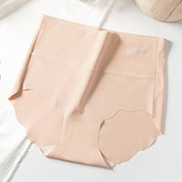 Traceless Briefs For Ladies Comfortable Ice Silk High Waist Cotton Crotch Briefs