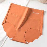 Traceless Briefs For Ladies Comfortable Ice Silk High Waist Cotton Crotch Briefs
