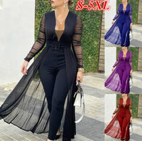 European And American Fashion Deep V-Neck Jumpsuit Tight