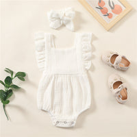 Multicolor Foam Cotton Strap Romper
