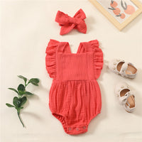 Multicolor Foam Cotton Strap Romper