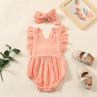 Multicolor Foam Cotton Strap Romper