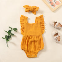 Multicolor Foam Cotton Strap Romper