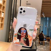 Personalized Girl Phone Case Transparent Tpu