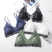 Sling lace mesh bra