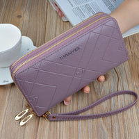 Double Zipper Clutch Purse Ladies Double-Layer Clutch