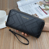 Double Zipper Clutch Purse Ladies Double-Layer Clutch