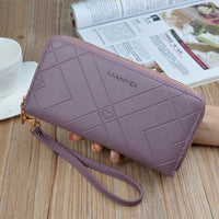 Double Zipper Clutch Purse Ladies Double-Layer Clutch